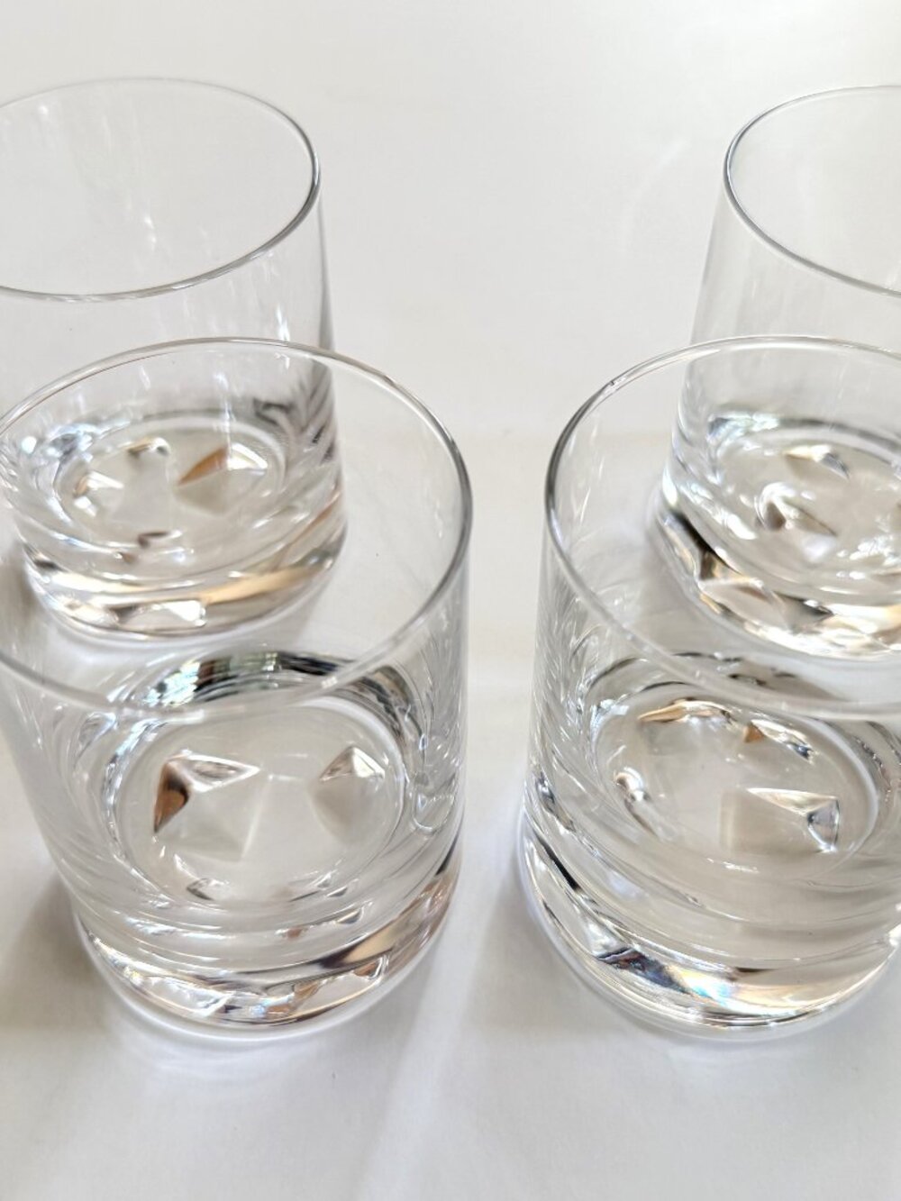 4 Tapio Wirkkala Ice Breaker Low Ball Glasses by Iittala, Made in Finland